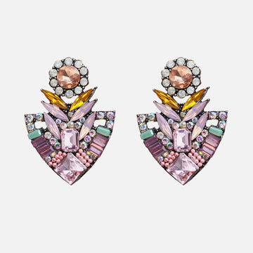 Ztech New Korea Fashion Pink Resin Beaded Drop Earrings For Women Girls ZA Wedding Jewelry 30 Designs Dangle Statement Bijoux daiiibabyyy